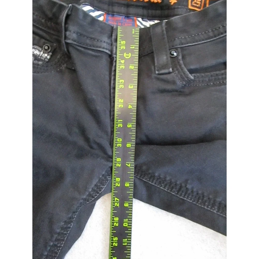 Rock Revival Jeans Womens 25 Black Betty Easy Skinny Embroidered Y2K - Picture 9 of 12